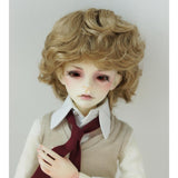 Maxbell Fashion Doll Wig Short Curly Hair DIY Making for Uncle Doll Accs Light Brown - Aladdin Shoppers