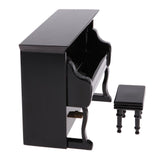 Maxbell 1/12 Wooden Upright Piano Kit Dollhouse Miniature Artist Offerings Black - Aladdin Shoppers