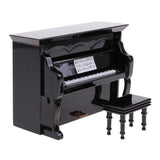 Maxbell 1/12 Wooden Upright Piano Kit Dollhouse Miniature Artist Offerings Black - Aladdin Shoppers