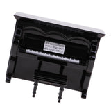 Maxbell 1/12 Wooden Upright Piano Kit Dollhouse Miniature Artist Offerings Black - Aladdin Shoppers