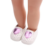 Maxbell Cute Heart Casual Shoes for 18inch American Dress Up Accs Pink Heart - Aladdin Shoppers
