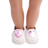 Maxbell Cute Heart Casual Shoes for 18inch American Dress Up Accs Pink Heart - Aladdin Shoppers