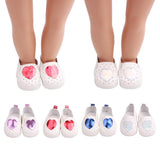 Maxbell Cute Heart Casual Shoes for 18inch American Dress Up Accs Pink Heart - Aladdin Shoppers