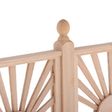 Maxbell 2Pcs 1/12 Dollhouse Miniature Unpainted Garden Wooden Rail Fence Barrier