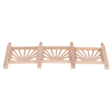 Maxbell 2Pcs 1/12 Dollhouse Miniature Unpainted Garden Wooden Rail Fence Barrier