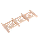 Maxbell 2Pcs 1/12 Dollhouse Miniature Unpainted Garden Wooden Rail Fence Barrier