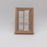 Maxbell 1/12 Dollhouse Miniature Unpainted Wooden 6-Pane Double Window Frame 2 Set
