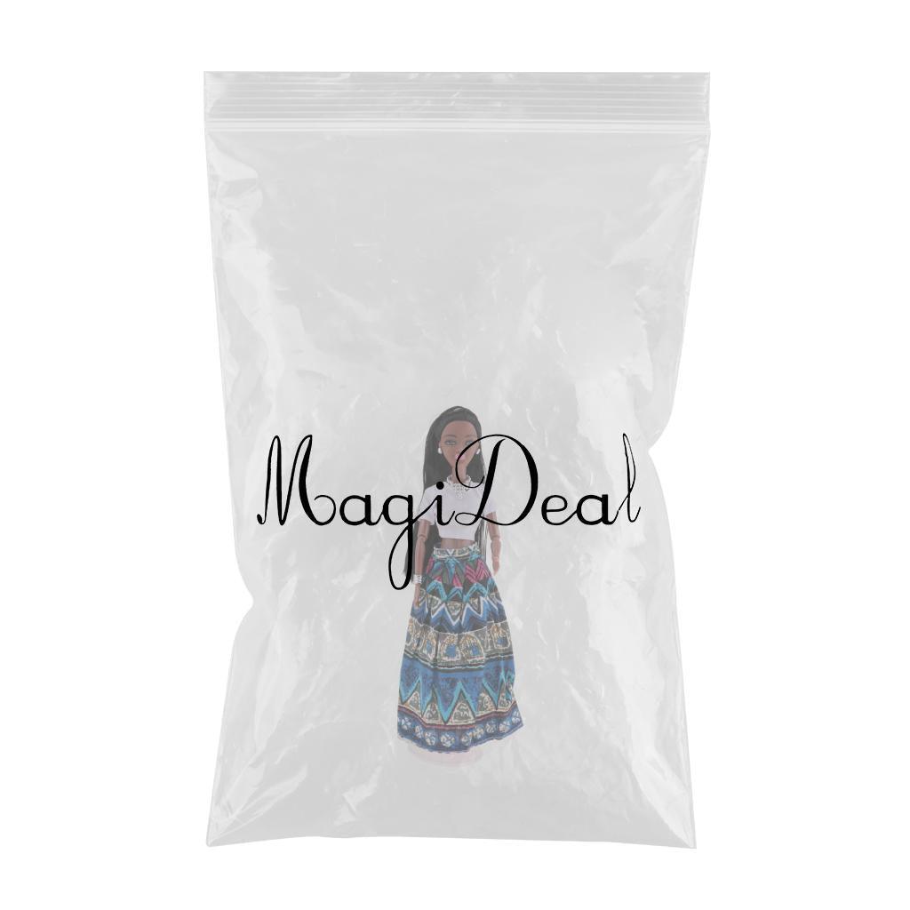 Maxbell Maxbell Beautiful Modern African Girl Dolls 12 Joints Moveable BJD Dolls White Top