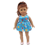 Maxbell Lovely Short Skirt for 18inch American Doll Dress Up Accs Blue Flower - Aladdin Shoppers