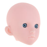 Maxbell 2 Pieces 1/4 Female Bjd Doll Head Sculpt Ball-Jointed Doll Body Parts