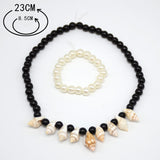 Maxbell Shell Necklace And Bracelet For 18 inch Doll White Pearl 2 - Aladdin Shoppers