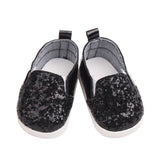 Maxbell Fashionable Sequins Dancing Shoes For 18 Inch Dolls Black - Aladdin Shoppers