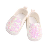 Maxbell Fashionable Sequins Dancing Shoes For 18 Inch Dolls White - Aladdin Shoppers