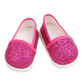 Maxbell Fashion Sequins Shoes Flats Shoes For 18 Inch Dolls Rose Red - Aladdin Shoppers