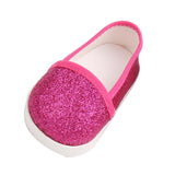 Maxbell Fashion Sequins Shoes Flats Shoes For 18 Inch Dolls Rose Red - Aladdin Shoppers