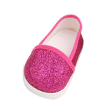 Maxbell Fashion Sequins Shoes Flats Shoes For 18 Inch Dolls Rose Red - Aladdin Shoppers