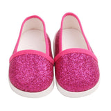 Maxbell Fashion Sequins Shoes Flats Shoes For 18 Inch Dolls Rose Red - Aladdin Shoppers