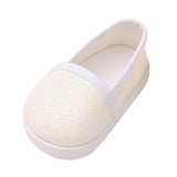 Maxbell Fashion Sequins Shoes Flats Shoes For 18 Inch Dolls White - Aladdin Shoppers