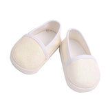 Maxbell Fashion Sequins Shoes Flats Shoes For 18 Inch Dolls White - Aladdin Shoppers