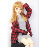 Maxbell Fashion 1/3 Doll Clothes Black Soft Knit Sweater Vest T-shirt Outfit For 70cm uncle BJD for SD17 AOD AS DOD Dolls Gray - Aladdin Shoppers