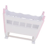 Mini Wooden Cradle Rocking Bed For 1/12 Dollhouse Baby Room Bedroom Decor