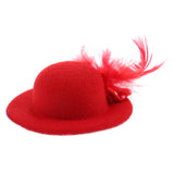 Maxbell 6Pcs Fashion Lady Bowler Doll Hat Caps for28-30cm Barbie Doll Clothes Accs