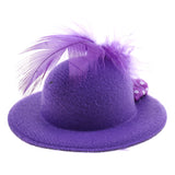 Maxbell 6Pcs Fashion Lady Bowler Doll Hat Caps for28-30cm Barbie Doll Clothes Accs