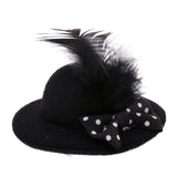 Maxbell 6Pcs Fashion Lady Bowler Doll Hat Caps for28-30cm Barbie Doll Clothes Accs