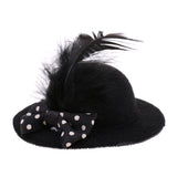 Maxbell 6Pcs Fashion Lady Bowler Doll Hat Caps for28-30cm Barbie Doll Clothes Accs