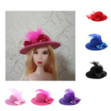 Maxbell 6Pcs Fashion Lady Bowler Doll Hat Caps for28-30cm Barbie Doll Clothes Accs