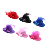 Maxbell 6Pcs Fashion Lady Bowler Doll Hat Caps for28-30cm Barbie Doll Clothes Accs