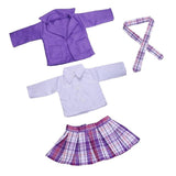 Maxbell Handmade College Style Uniform Set For 18 inch Dolls Purple - Aladdin Shoppers