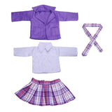 Maxbell Handmade College Style Uniform Set For 18 inch Dolls Purple - Aladdin Shoppers