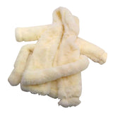 Maxbell Doll Sleeping Robe Hooded Bathrobe For 18 inch Dolls Beige