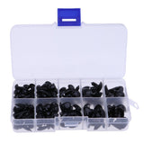 Maxbell 130 Pieces Black Plastic Safety Noses for Teddy Bear Animals Doll Making DIY
