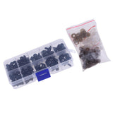 Maxbell 130 Pieces Black Plastic Safety Noses for Teddy Bear Animals Doll Making DIY