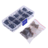 Maxbell 130 Pieces Black Plastic Safety Noses for Teddy Bear Animals Doll Making DIY