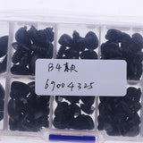 Maxbell 130 Pieces Black Plastic Safety Noses for Teddy Bear Animals Doll Making DIY