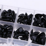 Maxbell 130 Pieces Black Plastic Safety Noses for Teddy Bear Animals Doll Making DIY