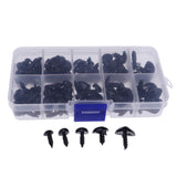 Maxbell 130 Pieces Black Plastic Safety Noses for Teddy Bear Animals Doll Making DIY