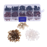 Maxbell 130 Pieces Plastic Safety Noses for Bear Animals Dolls Making Black & Brown