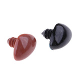 Maxbell 130 Pieces Plastic Safety Noses for Bear Animals Dolls Making Black & Brown