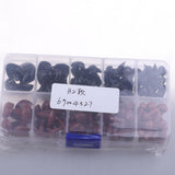 Maxbell 130 Pieces Plastic Safety Noses for Bear Animals Dolls Making Black & Brown
