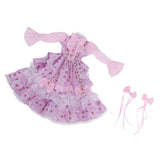 Maxbell 1/3 BJD Pink Floral Lolita Dress With Accessory For Night Lolita Girl Dolls