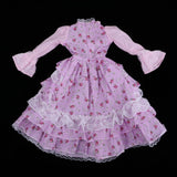 Maxbell 1/3 BJD Pink Floral Lolita Dress With Accessory For Night Lolita Girl Dolls