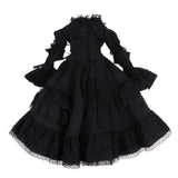Maxbell Adorable Princess Dress With Headdress For 1/3 Night Lolita Girl Dolls Black - Aladdin Shoppers
