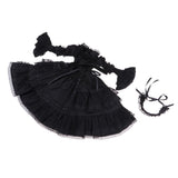 Maxbell Adorable Princess Dress With Headdress For 1/3 Night Lolita Girl Dolls Black - Aladdin Shoppers