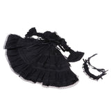 Maxbell Adorable Princess Dress With Headdress For 1/3 Night Lolita Girl Dolls Black - Aladdin Shoppers