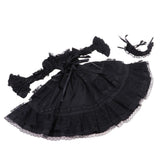 Maxbell Adorable Princess Dress With Headdress For 1/3 Night Lolita Girl Dolls Black - Aladdin Shoppers