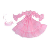 Maxbell Adorable Princess Dress With Headdress For 1/3 Night Lolita Girl Dolls Pink - Aladdin Shoppers